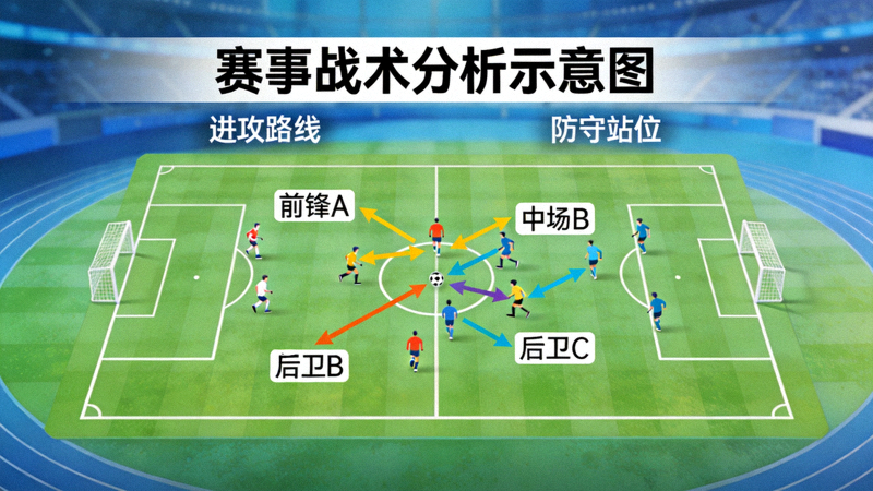高清足球赛事直播画面，展示球场全景与球员特写